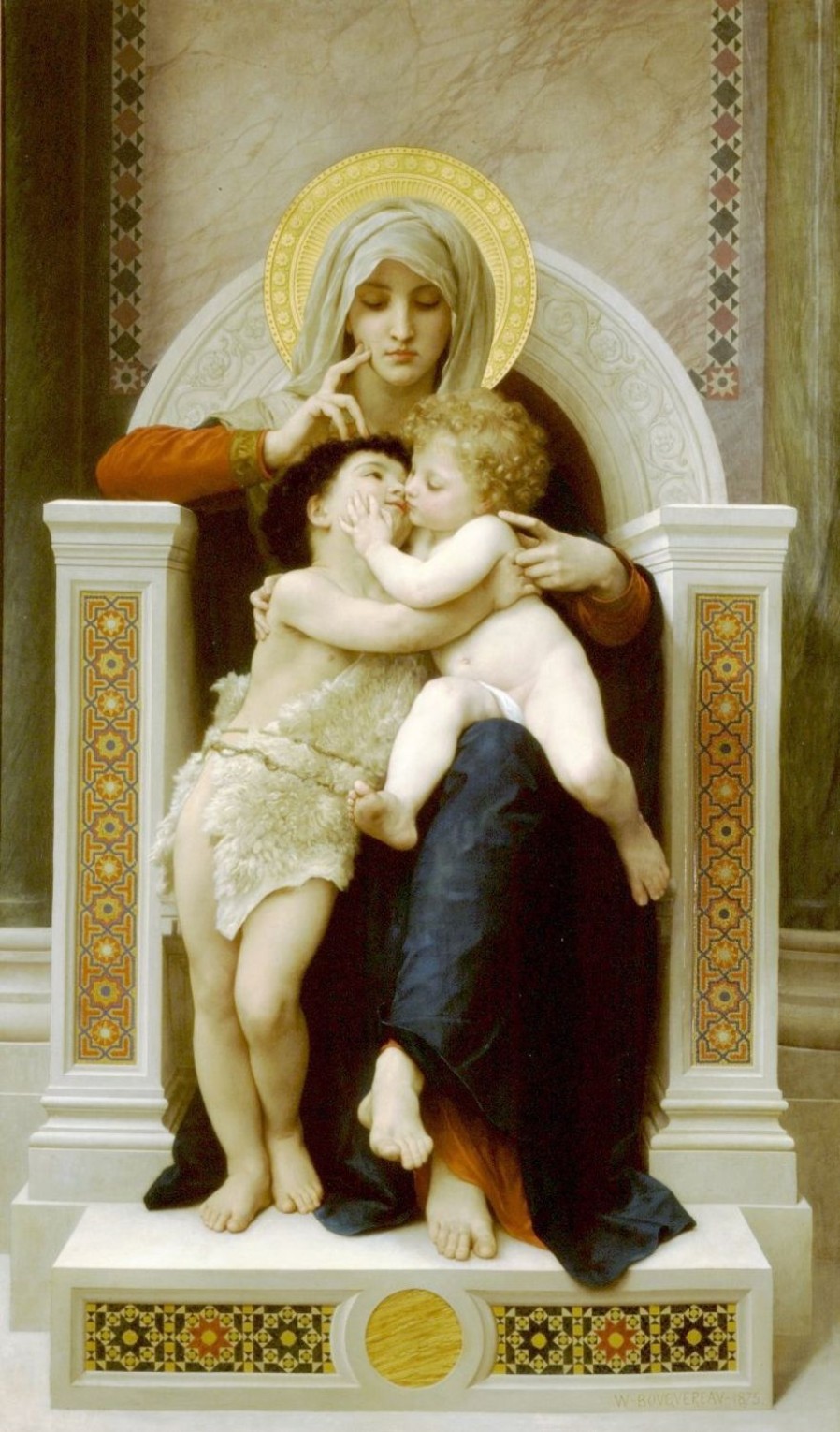 William Bouguereau | Master apollon Die Jungfrau, Jesus und der heilige Johannes der Täufer von William Bouguereau