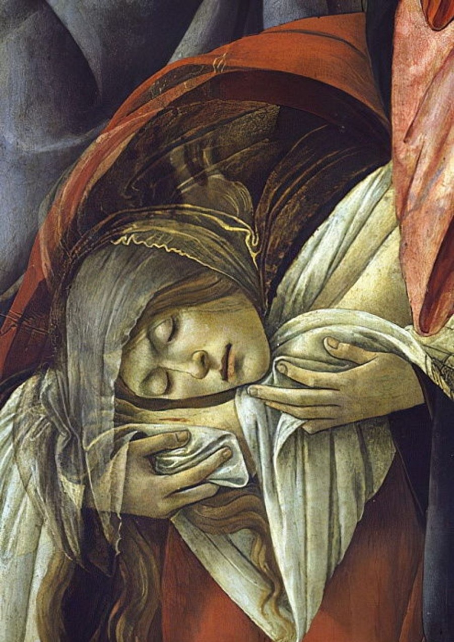 Sandro Botticelli | Master apollon Klage über den toten Christus, Detail von Maria Magdalena - Sandro Botticelli