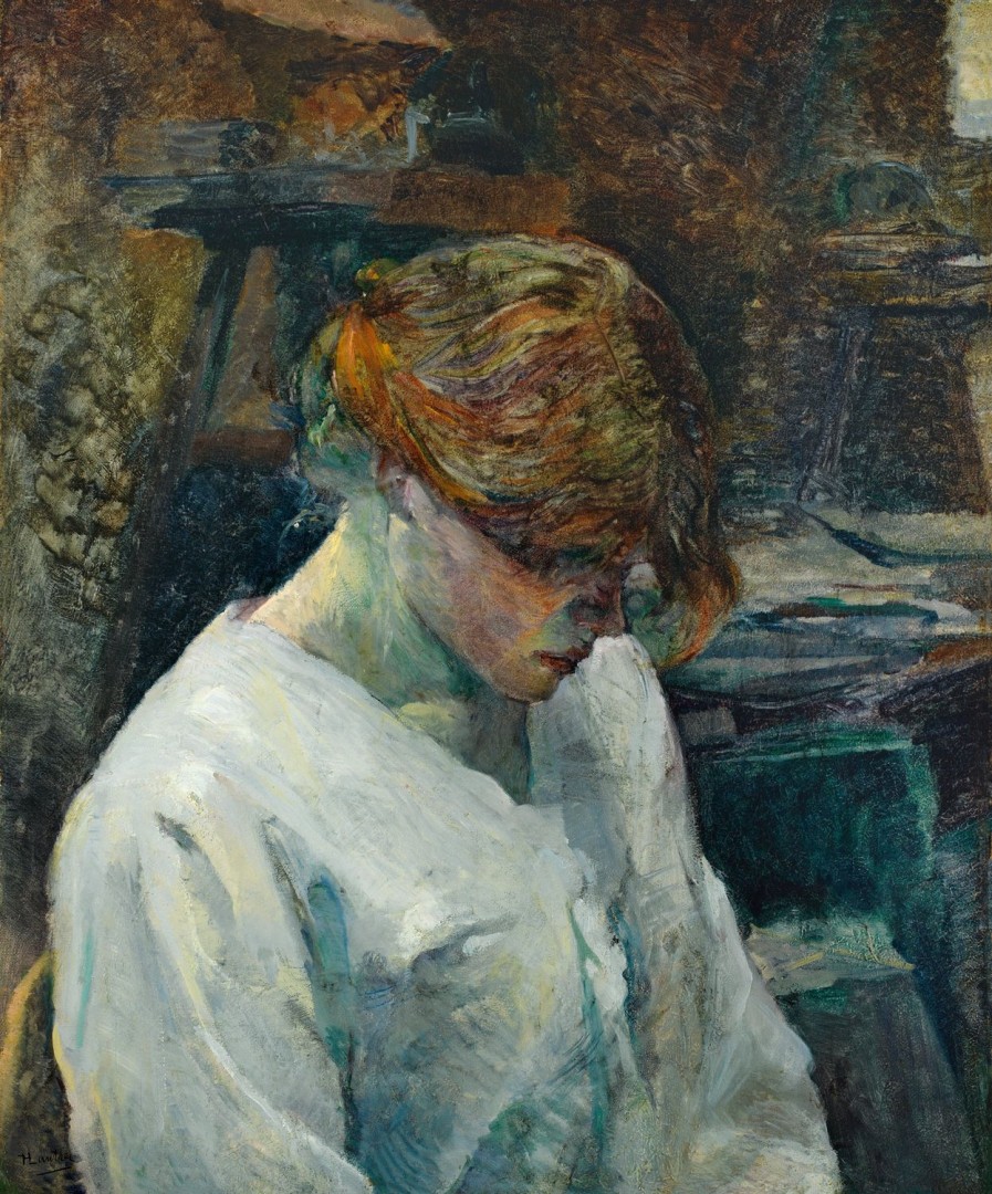 Henri aus Toulouse-Lautrec | Master apollon Der Rotschopf in der weißen Bluse - Toulouse Lautrec