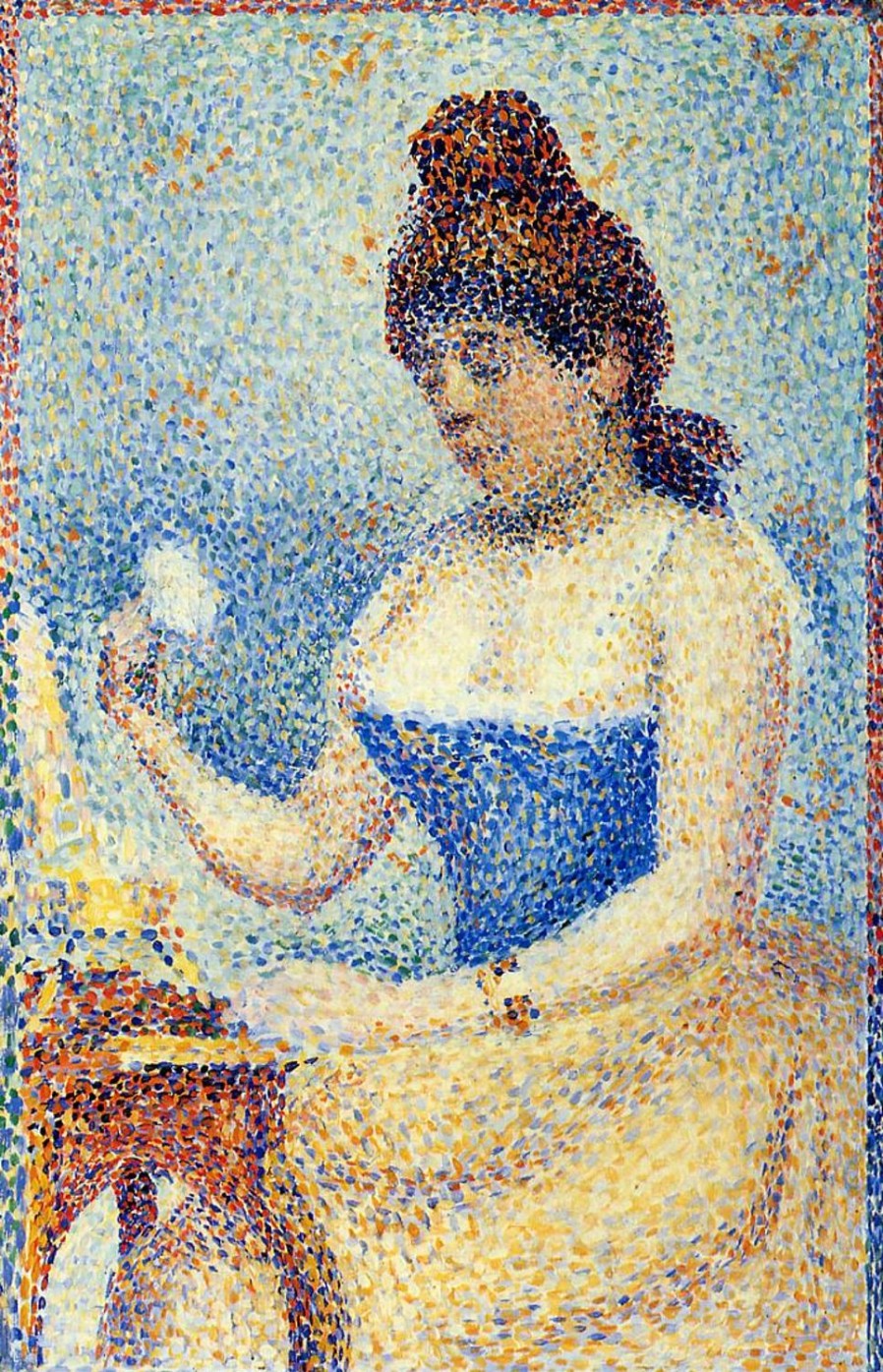 Georges Seurat | Master apollon Studie für „Junge Frau, die sich selbst pudert“ – Georges Seurat