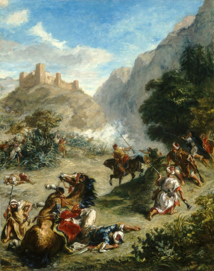 Eugene Delacroix | Master apollon Kampf zwischen Arabern in den Bergen oder arabische Steuererhebung – Eugene Delacroix