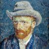 Vincent van Gogh | Master apollon Selbstporträt mit grauem Filzhut - Van Gogh