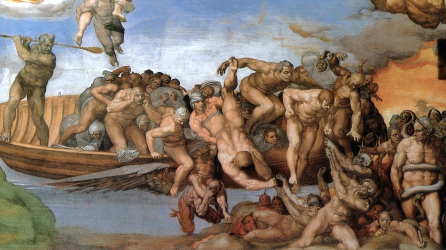 Michel&Angelo | Master apollon Jüngstes Gericht – Das Schiff von Charon (Detail der Sixtinischen Kapelle) – Michelangelo