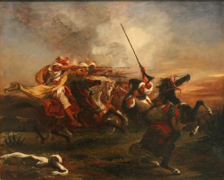 Eugene Delacroix | Master apollon Marokkanische Reiter im Militäreinsatz – Eugene Delacroix