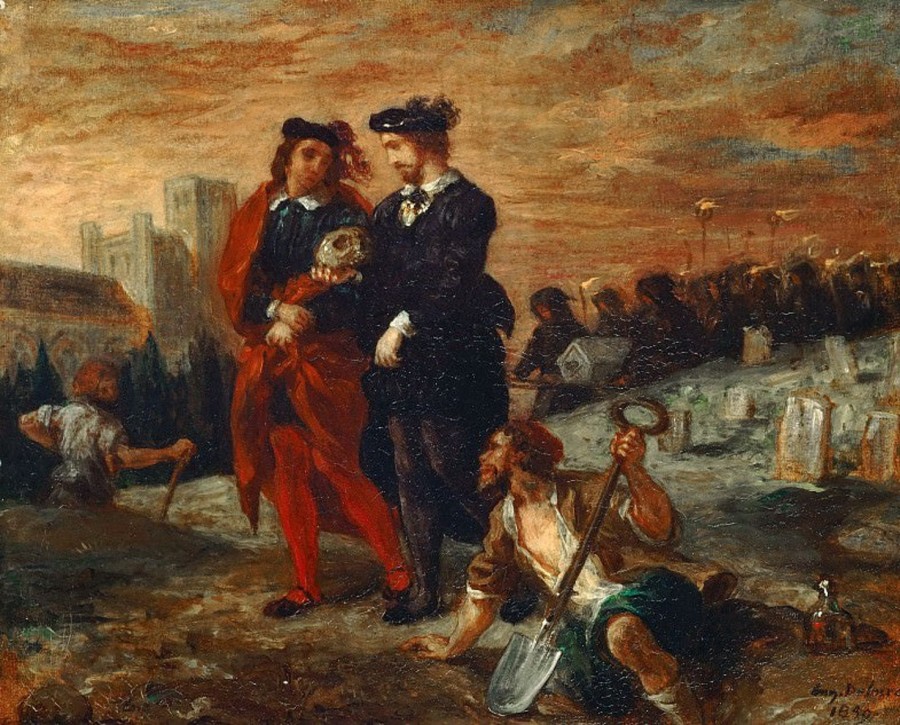 Eugene Delacroix | Master apollon Hamlet und Horaz auf dem Friedhof – Eugene Delacroix