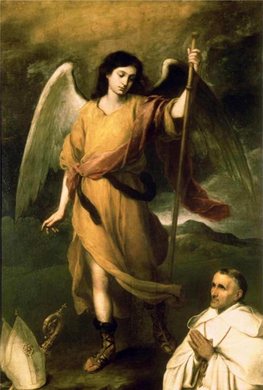 Bartolomé Esteban Murillo | Master apollon Der Erzengel Raphael mit Bischof Domonte – Bartolomé Esteban Murillo