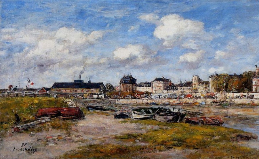 Eugene Boudin | Master apollon Der Hafen von Trouville, bei Tide Basse – Eugene Boudin