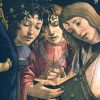 Sandro Botticelli | Master apollon Madonna und Kind mit dem jungen Heiligen Johannes dem Täufer und Engeln: Detail mit drei Engeln – Sandro Botticelli