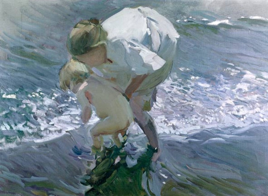 Joaquin Sorolla | Master apollon Schwimmen am Strand - Sorolla