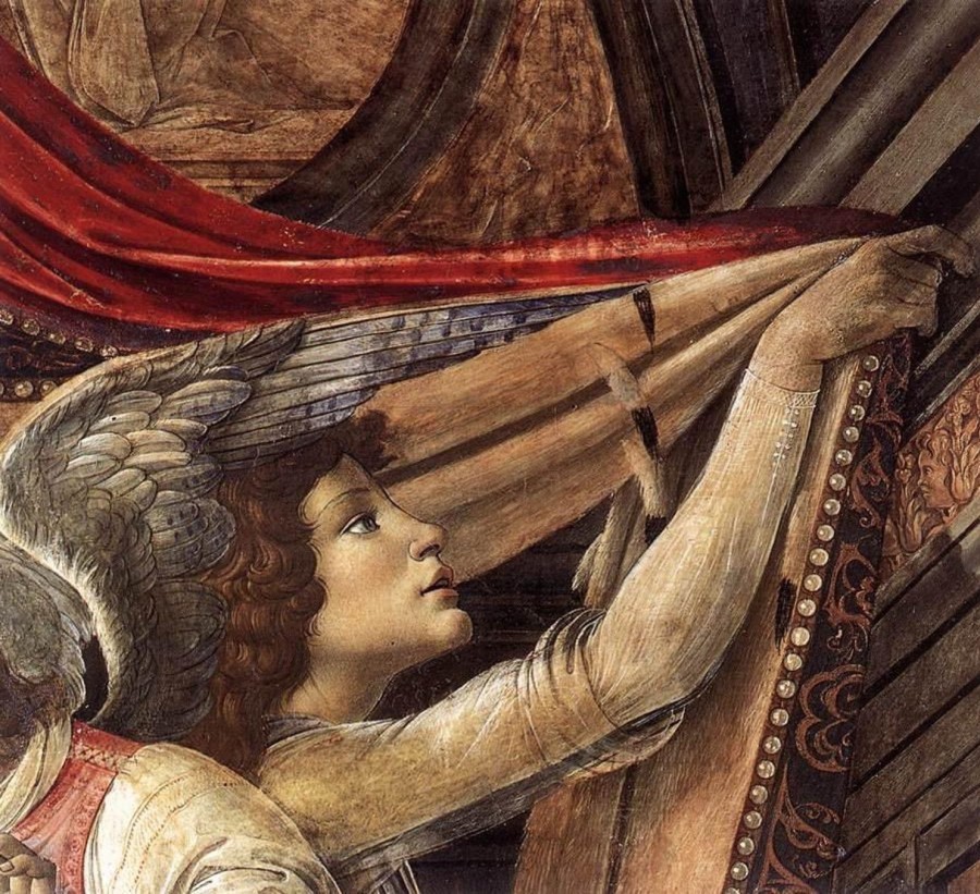 Sandro Botticelli | Master apollon Detail der Engel aus dem Altarbild von San Barnaba – Sandro Botticelli