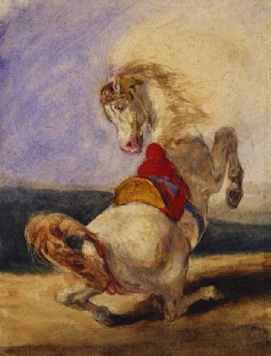 Eugene Delacroix | Master apollon Aufbäumendes Pferd - Eugene Delacroix