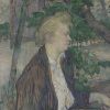 Henri aus Toulouse-Lautrec | Master apollon Frau sitzt in einem Garten - Toulouse Lautrec