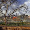 Camille Pissarro | Master apollon Auf dem Pontoise-Obstgarten im Winter – Camille Pissarro