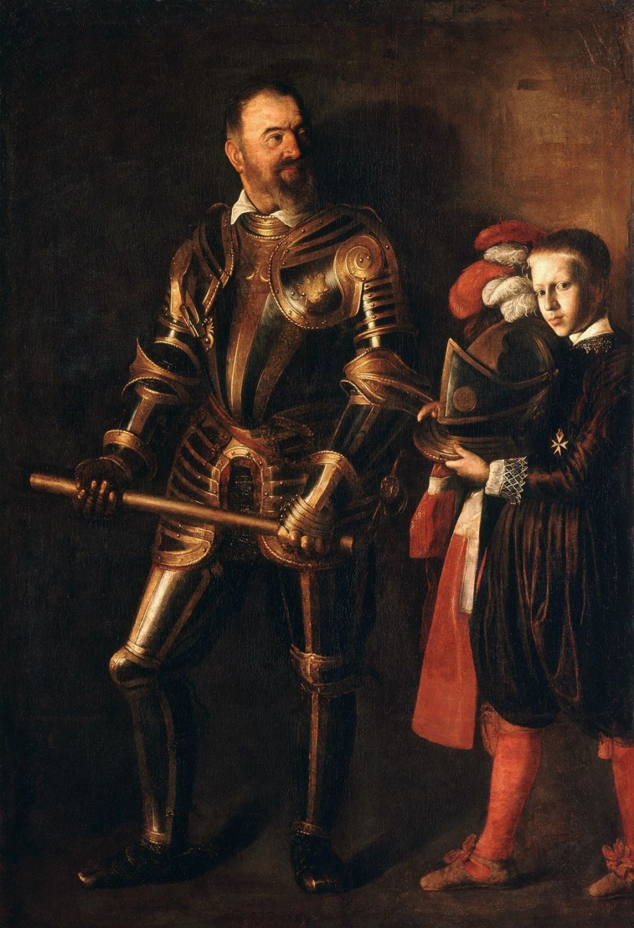 Caravaggio | Master apollon Porträt von Alof De Wignacourt, Großmeister des Malteserordens von 1601-22 (1547-1622), mit Hi - Caravaggio