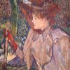 Henri aus Toulouse-Lautrec | Master apollon Sitzende Frau mit Handschuhen - Toulouse Lautrec