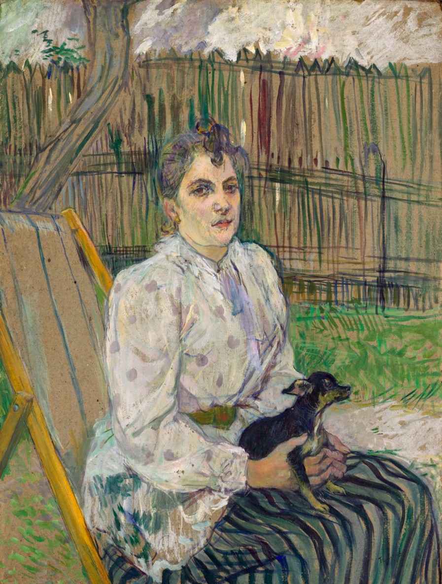 Henri aus Toulouse-Lautrec | Master apollon Frau mit Hund - Toulouse Lautrec