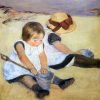 Mary Cassatt | Master apollon Kinder spielen am Strand – Mary Cassatt