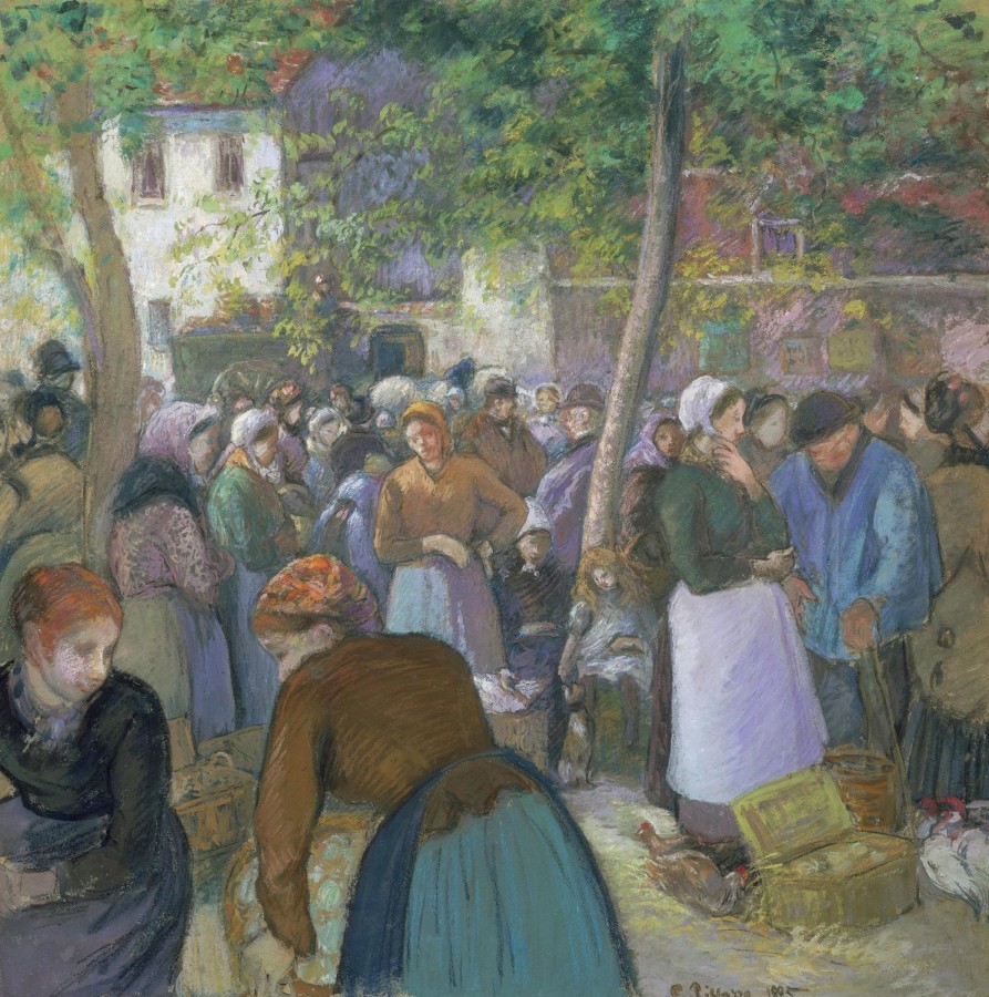 Camille Pissarro | Master apollon Der Geflügelmarkt, Gisors – Camille Pissarro