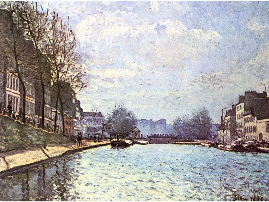 Alfred Sisley | Master apollon Blick auf den Saint-Martin-Kanal - Alfred Sisley