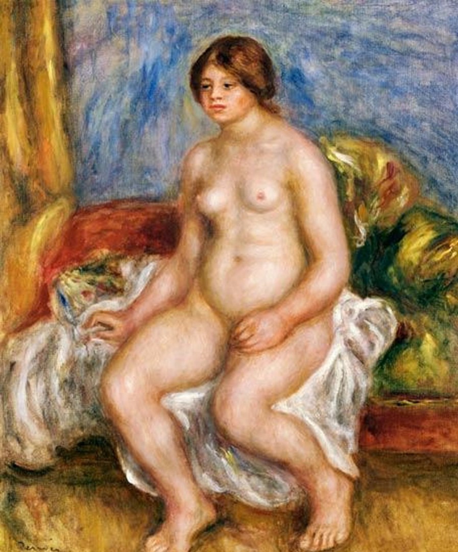 Pierre-Auguste Renoir | Master apollon Nackte Frau auf grünen Kissen – Pierre-Auguste Renoir