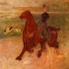 Henri aus Toulouse-Lautrec | Master apollon Kavalierfrau und Hund - Toulouse Lautrec