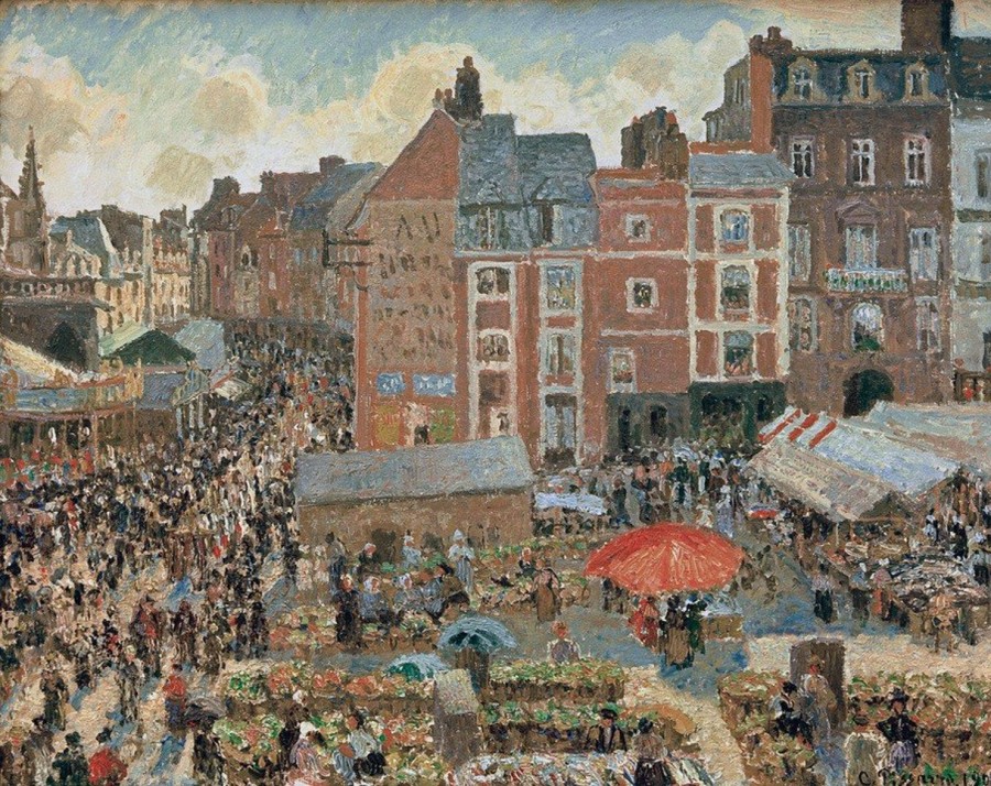 Camille Pissarro | Master apollon Messe in Dieppe, Die Sonne, Nachmittag – Camille Pissarro