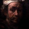 RemMaster apollont van Rijn | Master apollon Porträt des Künstlers an seiner Staffelei, Detail des Gesichts – Rembrandt Van Rijn