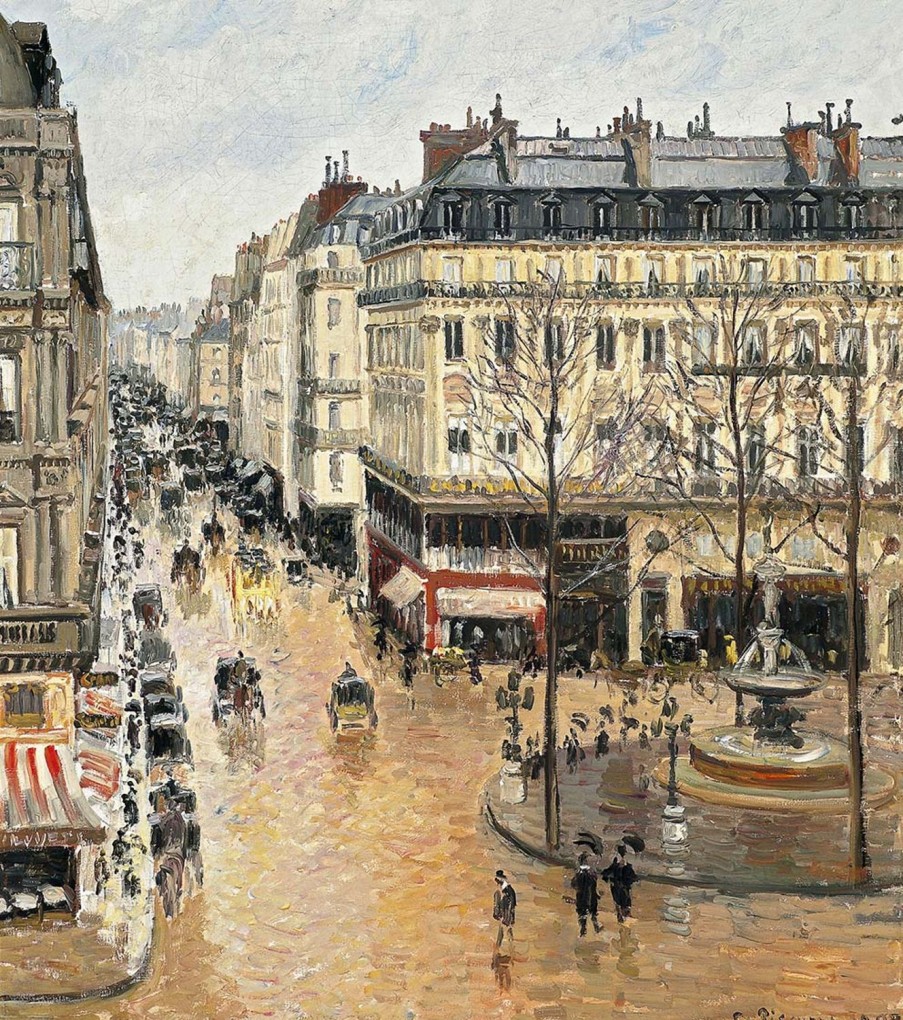 Camille Pissarro | Master apollon Rue Saint-Honore, Nachmittag, Regeneffekt – Camille Pissarro