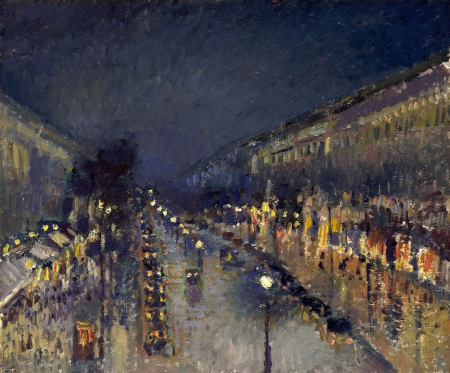 Camille Pissarro | Master apollon Boulevard Montmartre, Die Nacht – Camille Pissarro