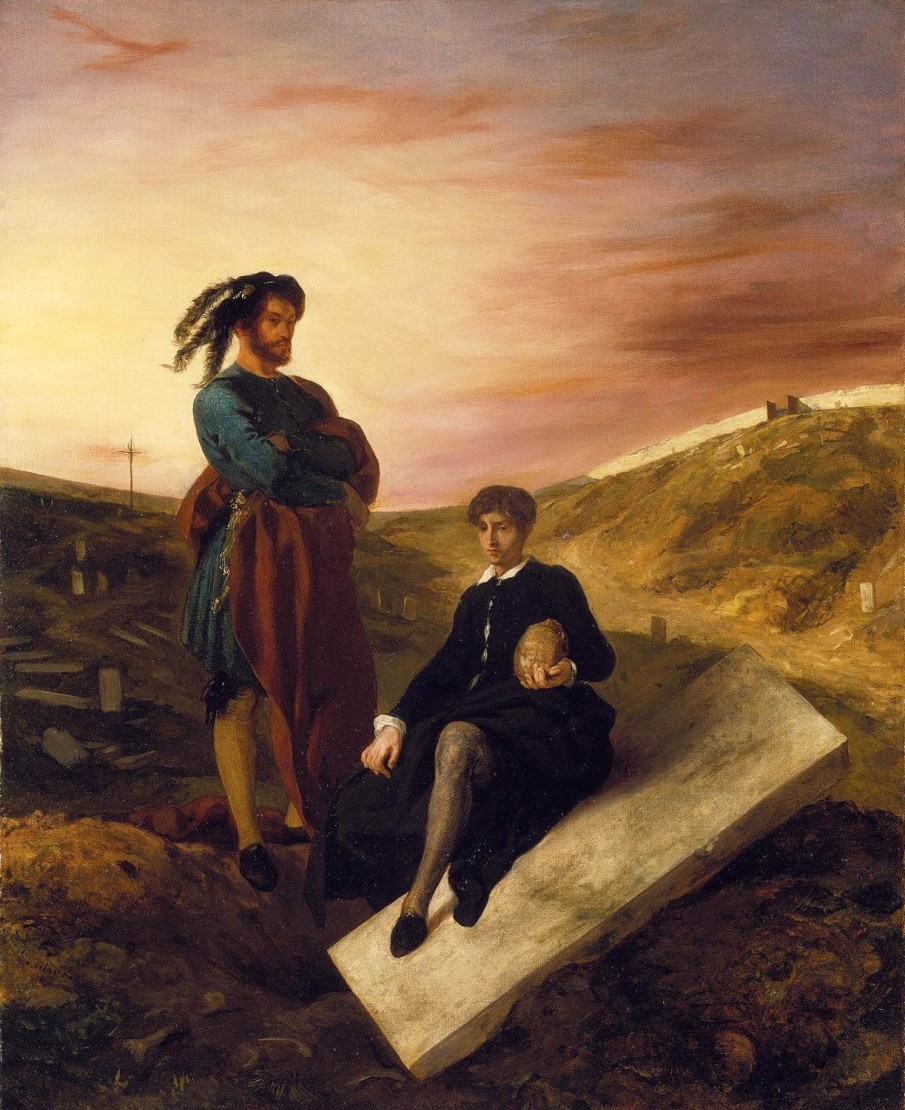 Eugène Delacroix | Master apollon Hamlet und Horatio auf dem Friedhof 1835 – Eugene Delacroix