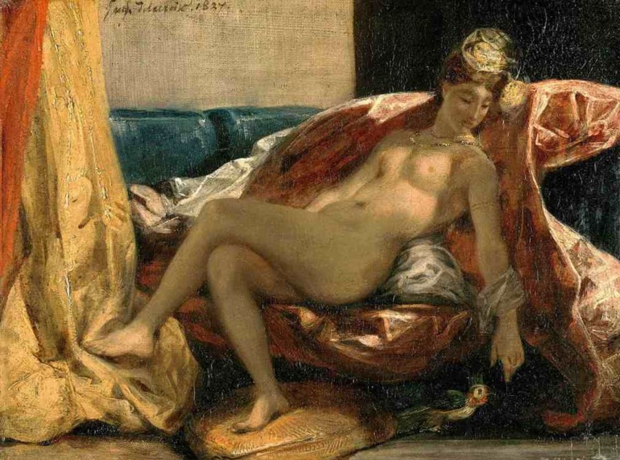 Eugene Delacroix | Master apollon Frau mit Papagei – Eugene Delacroix