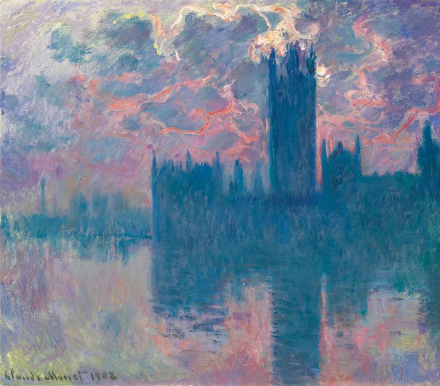 Claude Monet | Master apollon Parlament, untergehende Sonne (W1603) – Claude Monet