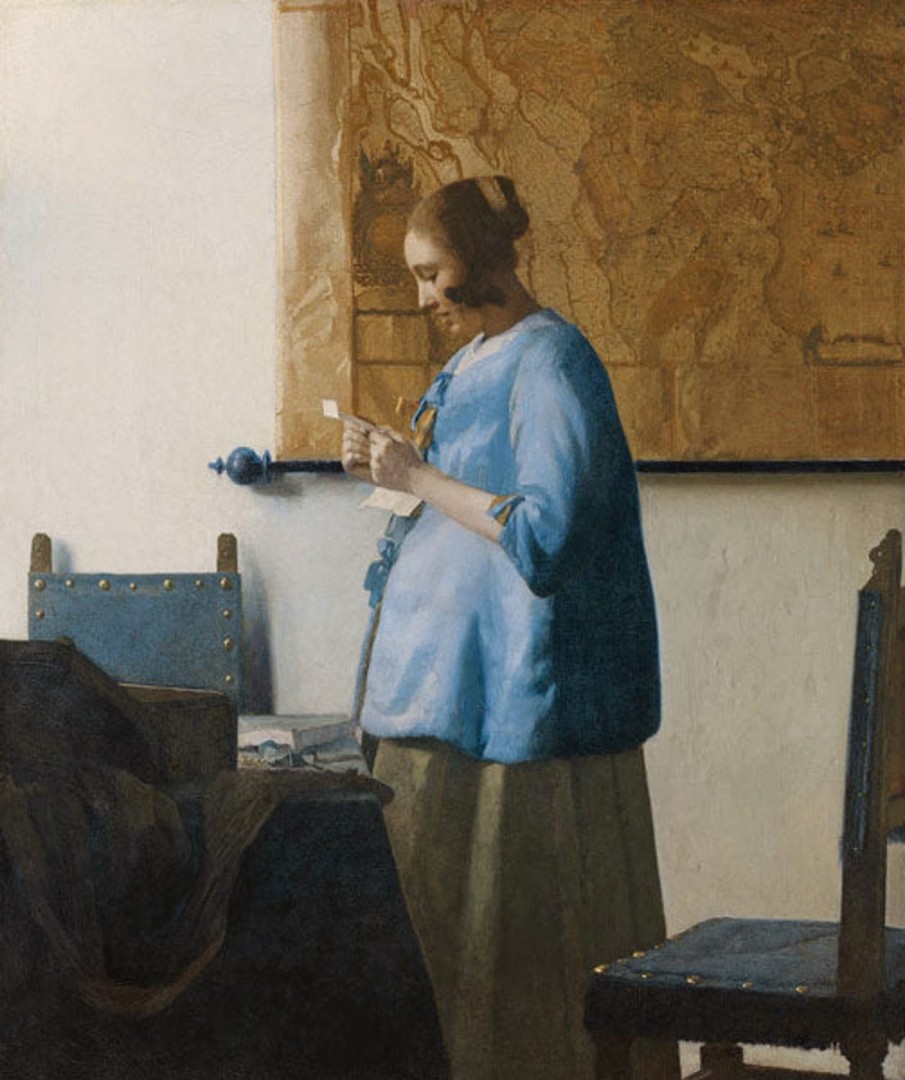 Johannes Vermeer | Master apollon Die Frau in Blau liest einen Brief – Johannes Vermeer