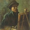 Vincent van Gogh | Master apollon Selbstporträt mit dunklem Filzhut an der Staffelei – Van Gogh