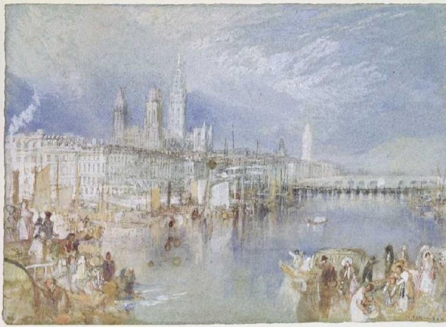 William Turner | Master apollon Ansicht von Rouen entlang des Flusses - William Turner