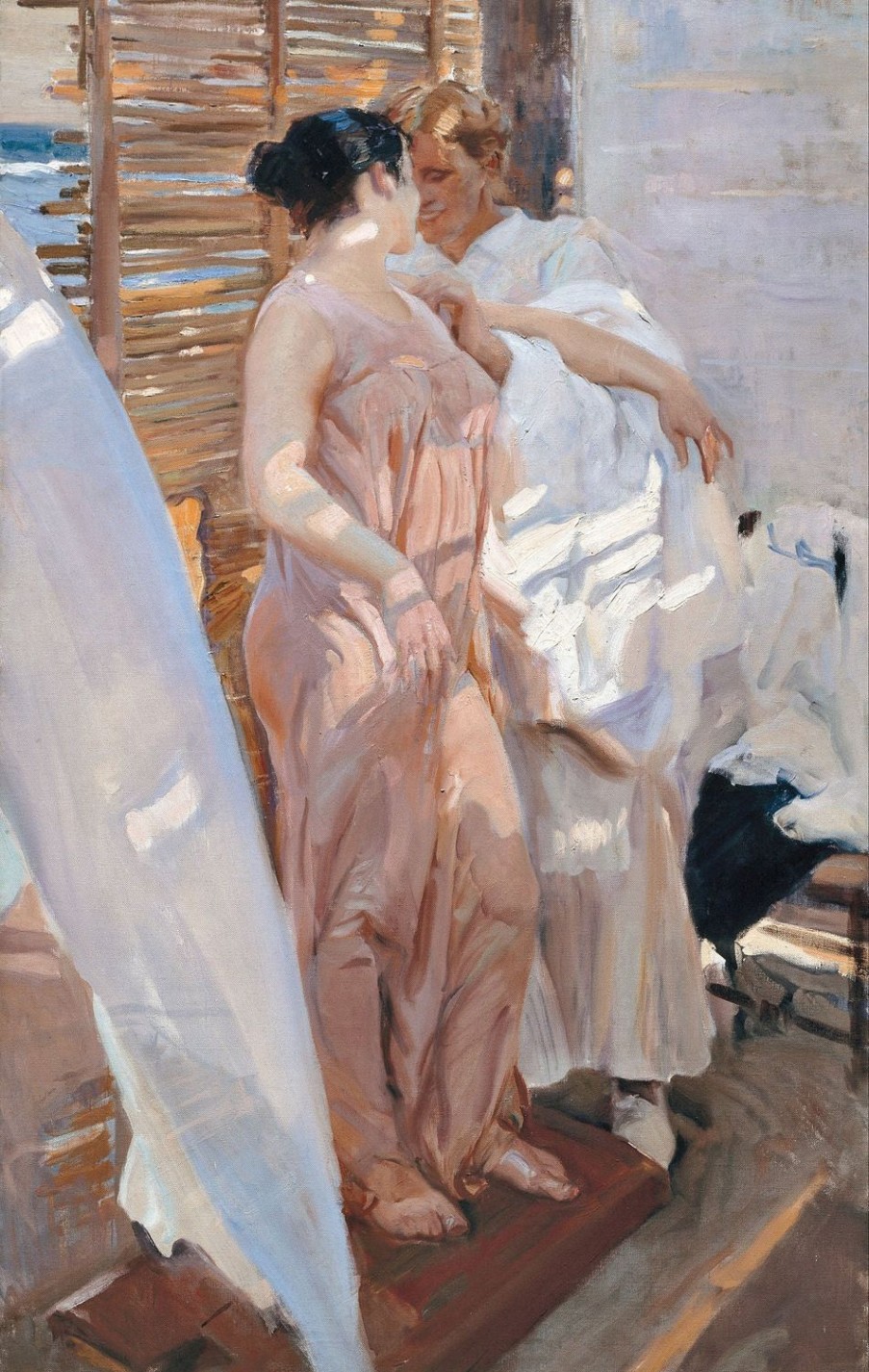 Joaquin Sorolla | Master apollon Der rosa Bademantel – Sorolla