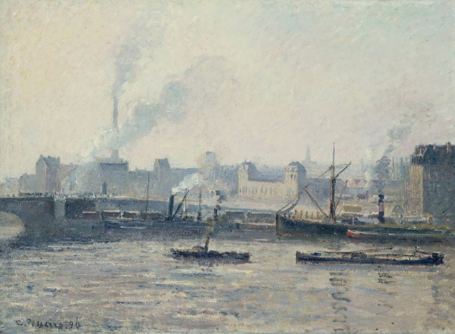 Camille Pissarro | Master apollon Die Saint-Sever-Brücke, Rouen: Nebel – Camille Pissarro