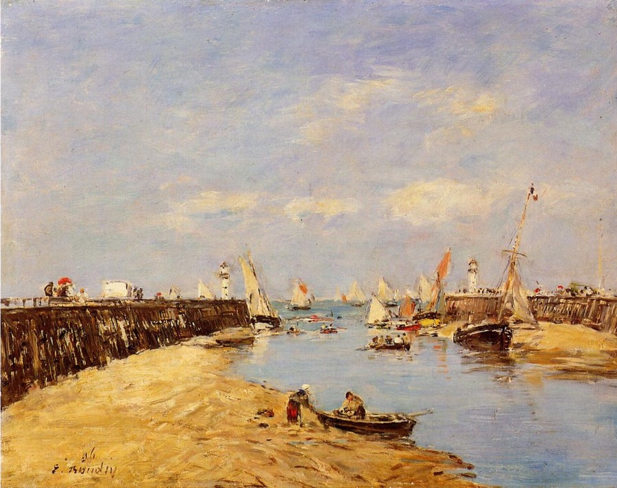 Eugene Boudin | Master apollon Trouville, The Jetee And The Bassin – Eugene Boudin