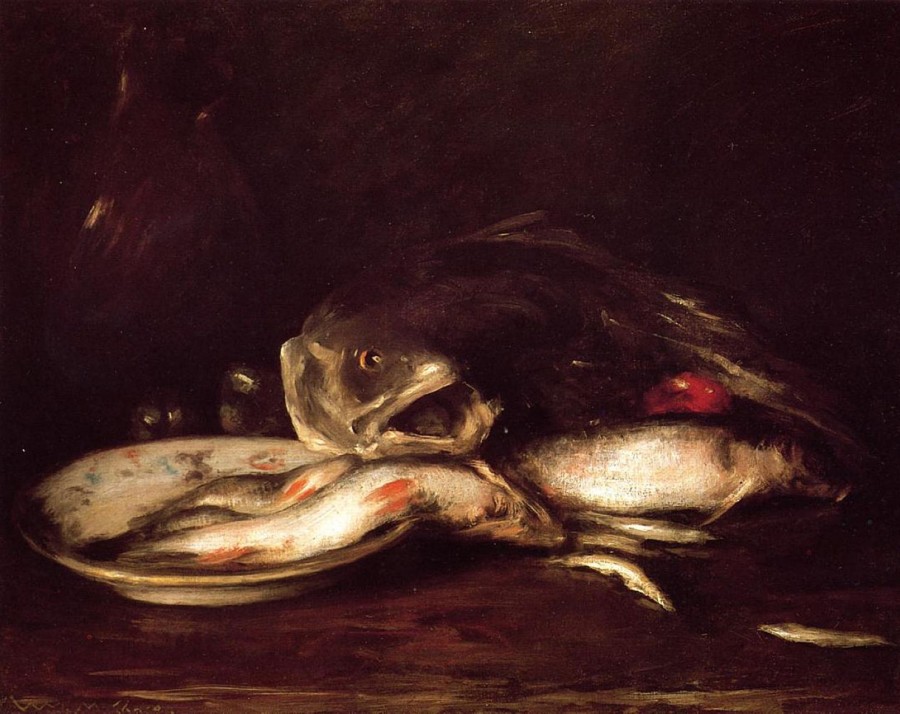 William Merritt Chase | Master apollon Stillleben mit Fisch - William Merritt Chase