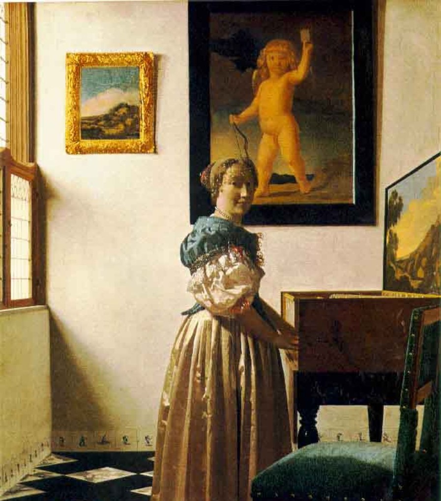 Johannes Vermeer | Master apollon Eine Dame steht am Virginal – Johannes Vermeer