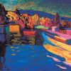 Wassili Kandinsky | Master apollon Herbstlandschaft mit Booten - Wassily Kandinsky