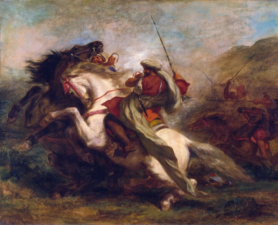 Eugene Delacroix | Master apollon Kollision maurischer Reiter – Eugene Delacroix