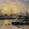 Camille Pissarro | Master apollon Sonnenuntergang, Hafen von Rouen - Camille Pissarro