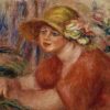 Pierre-Auguste Renoir | Master apollon Porträt einer Frau mit einem mit Blumen geschmückten Hut - Pierre-Auguste Renoir