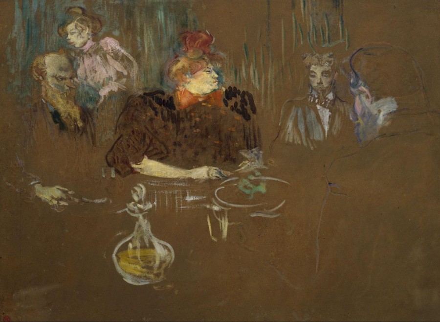 Henri aus Toulouse-Lautrec | Master apollon Am Tisch von Monsieur und Madame Natanson – Toulouse Lautrec