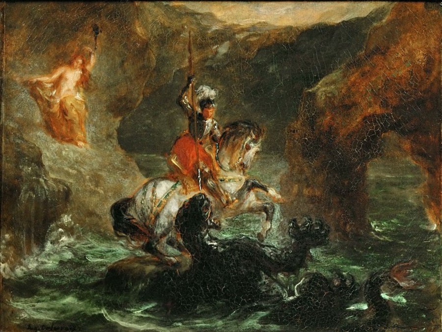 Eugene Delacroix | Master apollon Der heilige Georg im Kampf mit dem Drachen – Eugene Delacroix