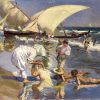 Joaquin Sorolla | Master apollon Strand von Valencia im Morgenlicht - Sorolla