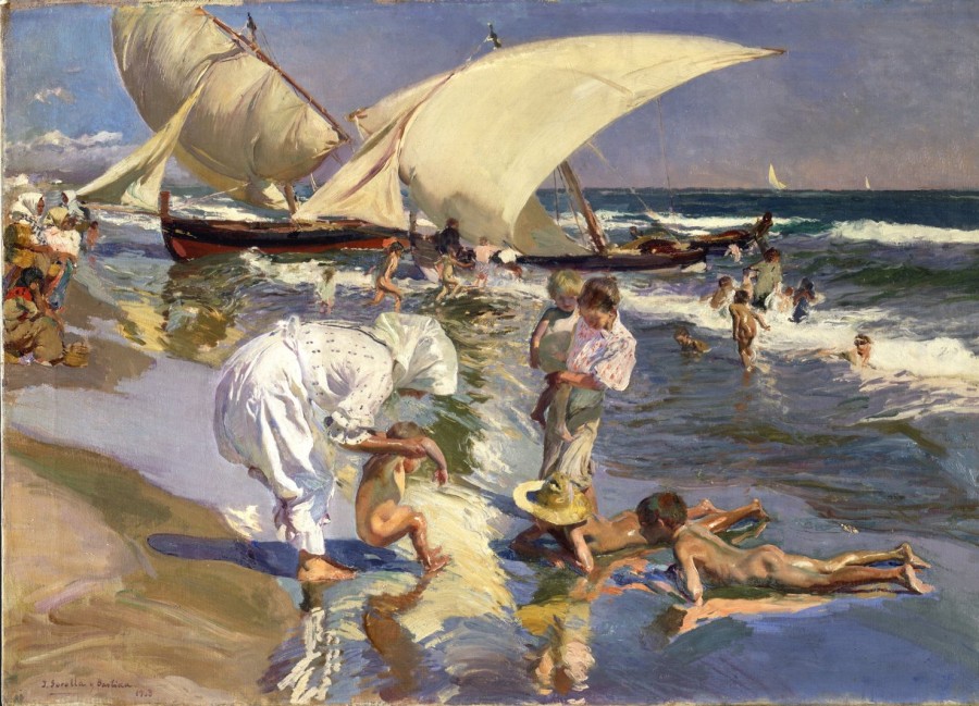 Joaquin Sorolla | Master apollon Strand von Valencia im Morgenlicht - Sorolla