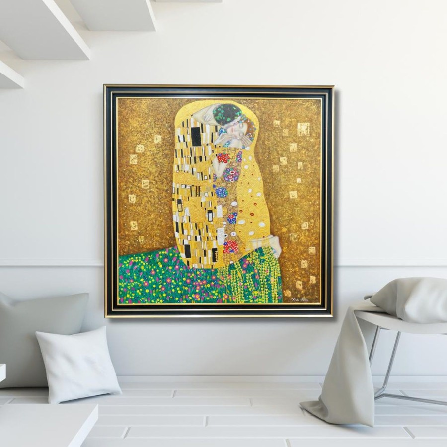 Gustav Klimt | Master apollon Der Kuss (Gustav Klimt) – Reproduktion auf Lager – 200 x 200 cm