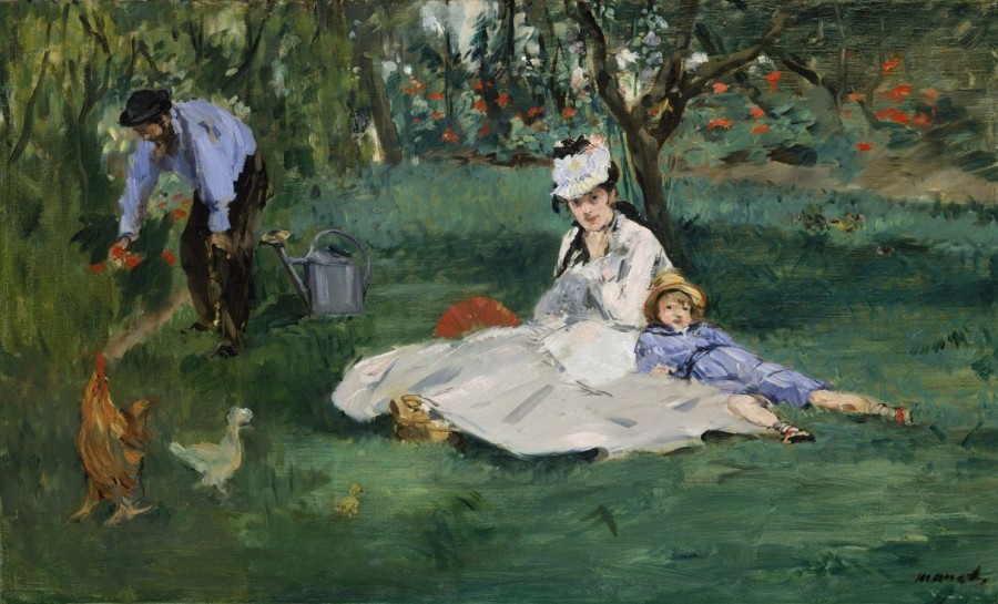 Edouard Manet | Master apollon Die Familie Monet in ihrem Argenteuil-Garten - Edouard Manet